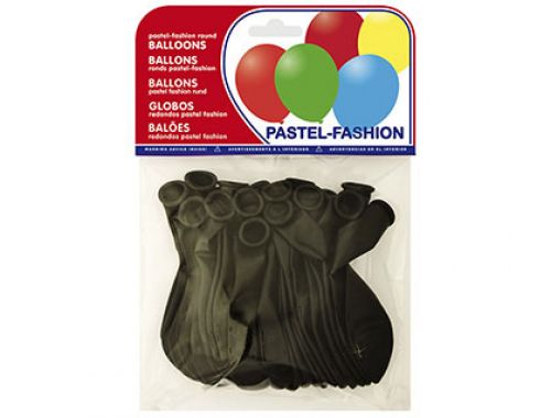 Baloes pastel preto bolsa de 20 unidades , Branca , 63224 , 8420698335338